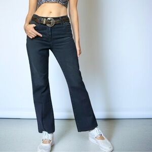 Alexa Chung for AG Button Fly Cropped Kickflare Jeans 28R